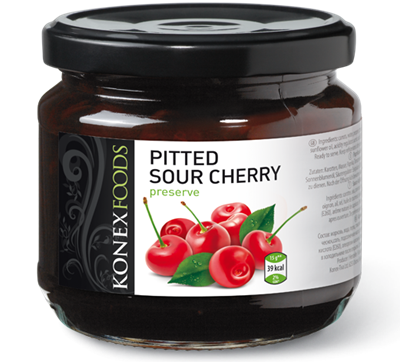 Picture of KONEX TIVA PITTED SOUR CHERRIES CONFITURE 460G