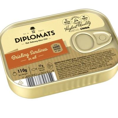 Picture of DIPLOMATS BRISLING SARDINES IN OIL 110G